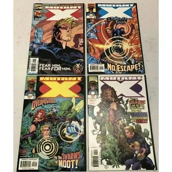 Lot of 4 Mutant X Comics Jan #4 Oct. Collector Iss. #1 Nov. #2 vs Fantastic Four - Picture 1 of 16